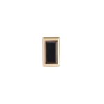 Single Yellow Gold Mini Bezel-Set Baguette Black Diamond Stud Earring