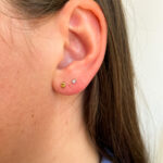 Single Yellow Gold Mini Pear-Shaped Bezel-Set Yellow Sapphire Stud Earring