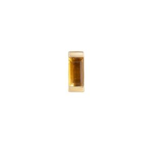 Single Yellow Gold Mini Baguette Citrine Stud Earring