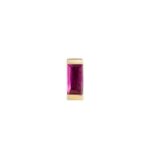 Single Yellow Gold Mini Baguette Ruby Stud Earring