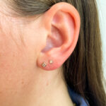Single Yellow Gold Mini Dala Diamond Stud Earring
