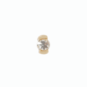 Single Yellow Gold Reverse-Set Diamond Stud Earring