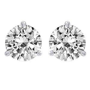 White Gold Diamond Stud Earrings