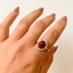 Yellow Gold Ruby Ring with Diamonds