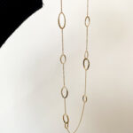 Yellow Gold Linked Station Necklace