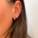Yellow Gold Bezel-Set Emerald-Cut Diamond Stud Earrings