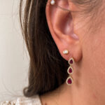 Yellow Gold Bezel-Set Oval-Shaped Diamond Stud Earrings
