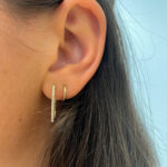 Yellow Gold Diamond Hoop Earrings