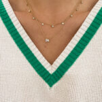 Yellow Gold Duet Diamond Necklace