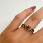 White & Yellow Diamond Ring