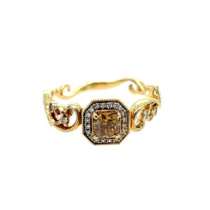 White & Yellow Diamond Ring