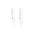 White Gold Drop Earrings with Diamonds