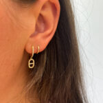 Yellow Gold Diamond Earrings