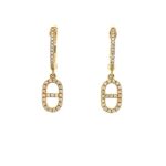 Yellow Gold Diamond Earrings