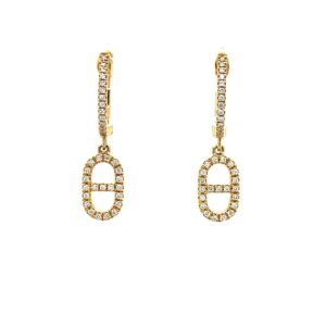 Yellow Gold Diamond Earrings