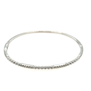 White Gold Diamond Bangle Bracelet