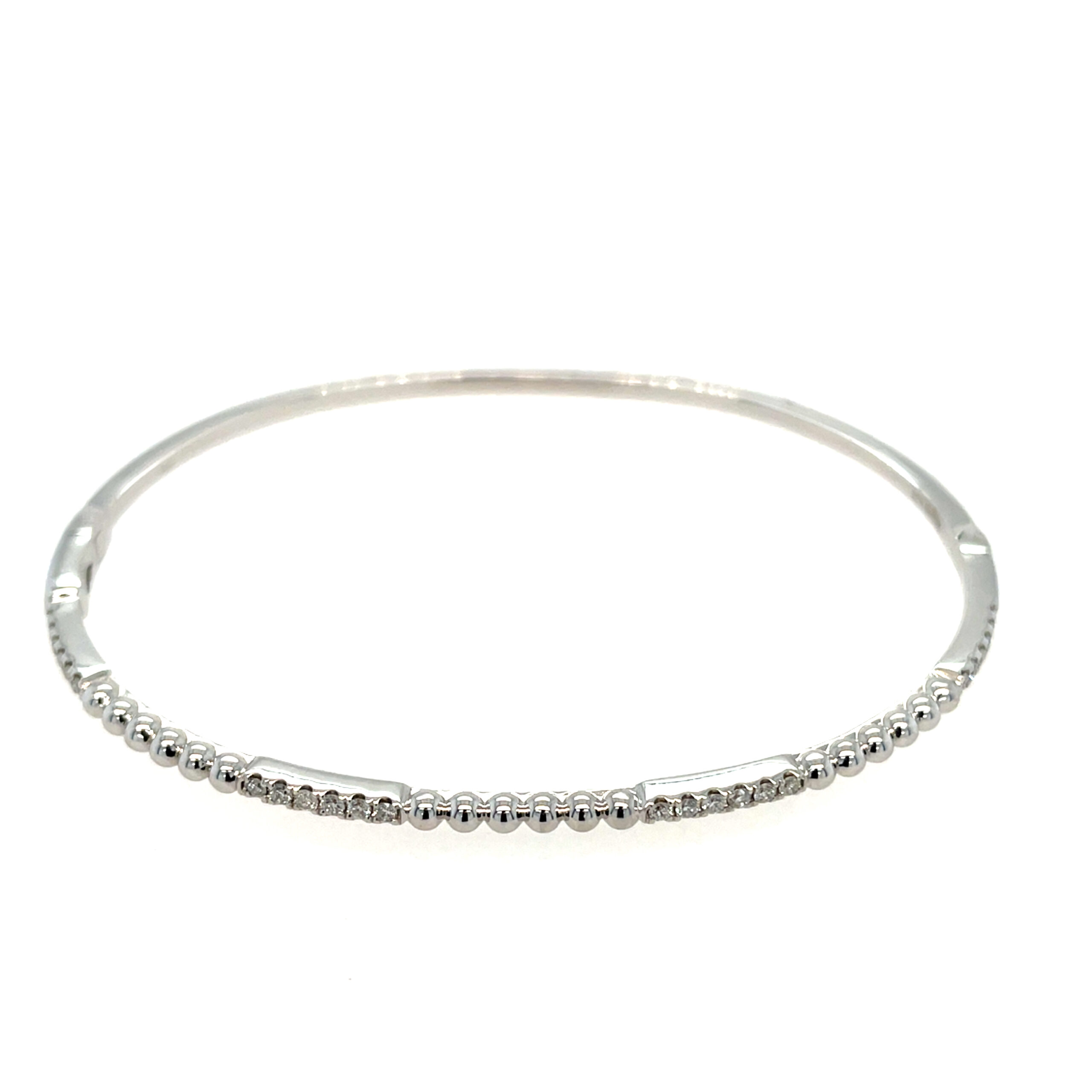 White Gold Diamond Bangle Bracelet
