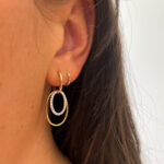 White & Yellow Gold Diamond Drop Earrings