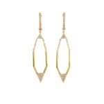 Yellow Gold Diamond Drop Earrings