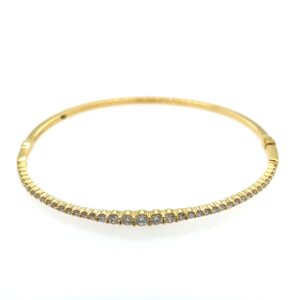 Yellow Gold Diamond Bangle Bracelet