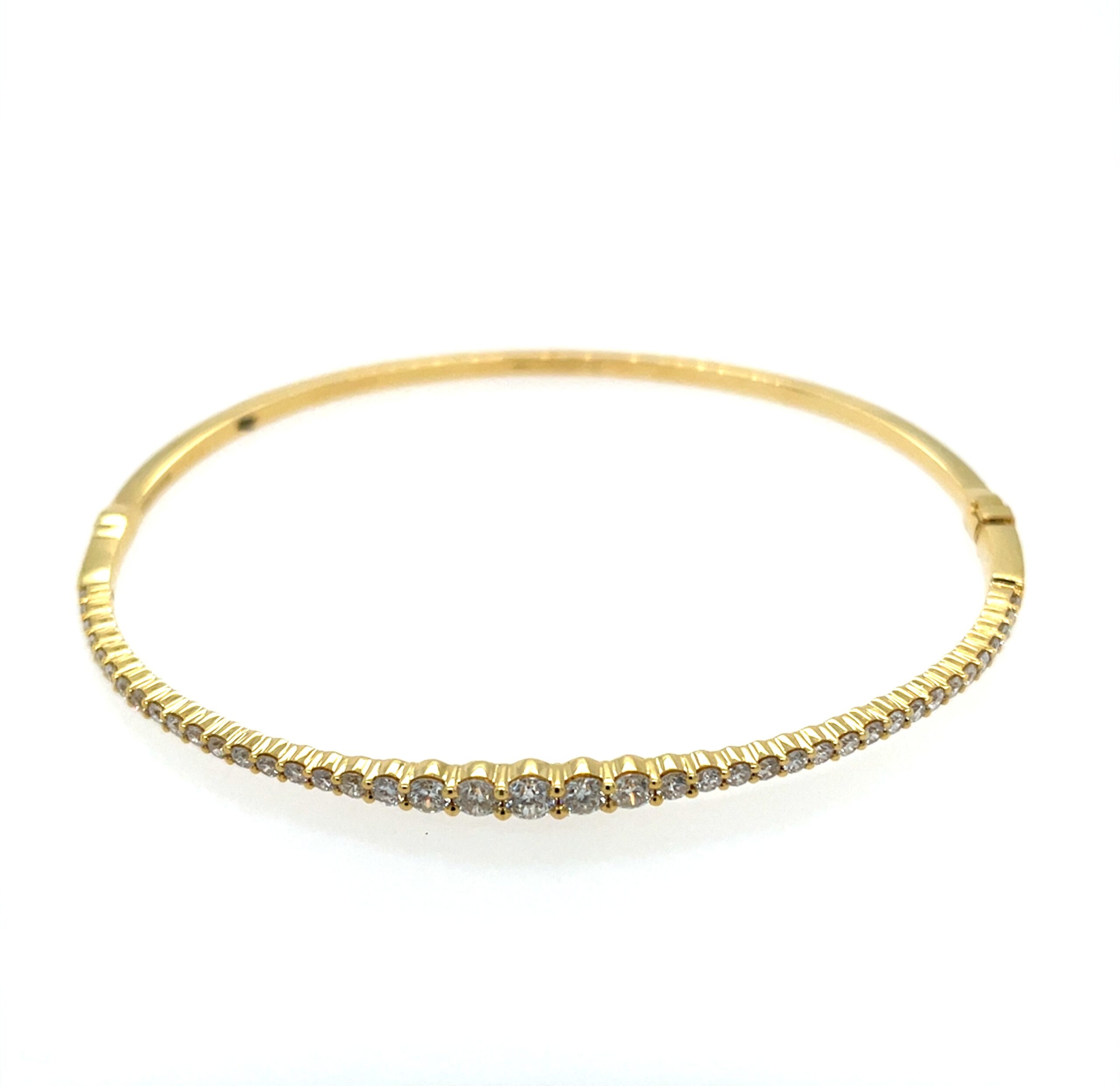 Yellow Gold Diamond Bangle Bracelet