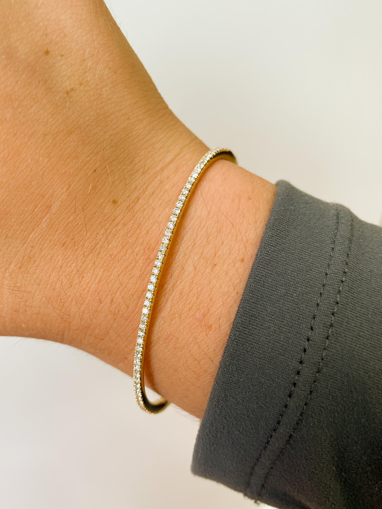Yellow Gold Diamond Bangle