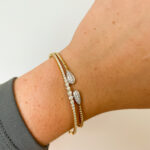 Yellow Gold Diamond Bangle Bracelet