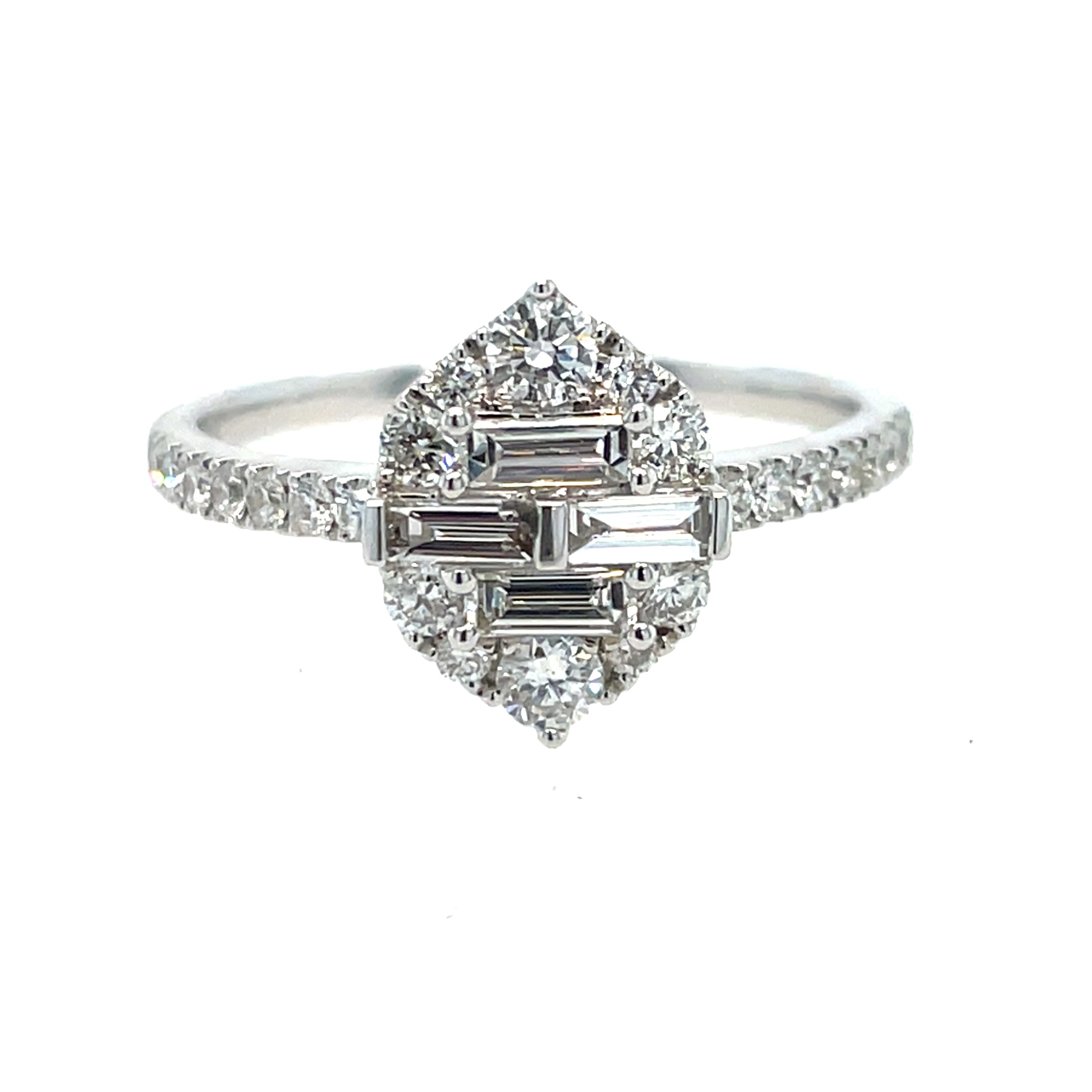 White Gold Diamond Fashion Ring