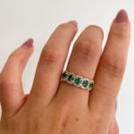 Yellow Gold Emerald and Diamond Ring