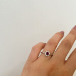 White Gold Ruby & Diamond Ring