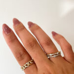 Yellow Gold Double Band with Diamonds