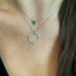 White Gold Diamond Circle Necklace