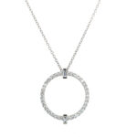 White Gold Diamond Circle Necklace