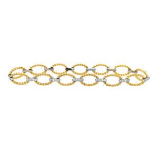 White & Yellow Gold Bracelet with Diamonds