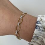 White & Yellow Gold Bracelet with Diamonds