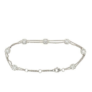 White Gold Diamond Station Bracelet