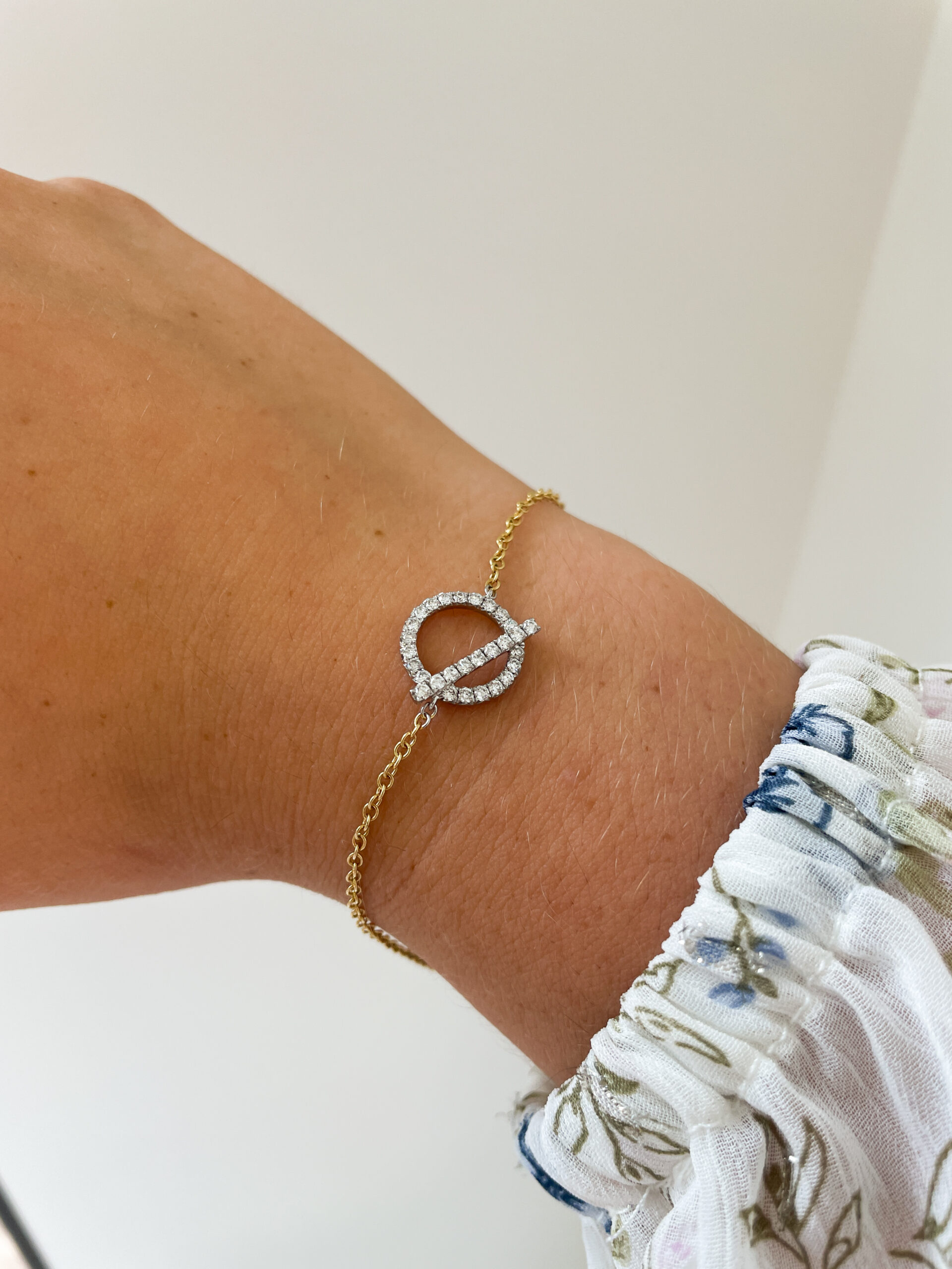White & Yellow Gold Bracelet with Diamonds