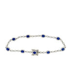 White Gold Sapphire & Diamond Tennis Bracelet