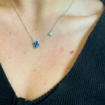 White Gold Sapphire & Diamond Necklace