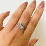 White Gold Diamond Bypass Ring