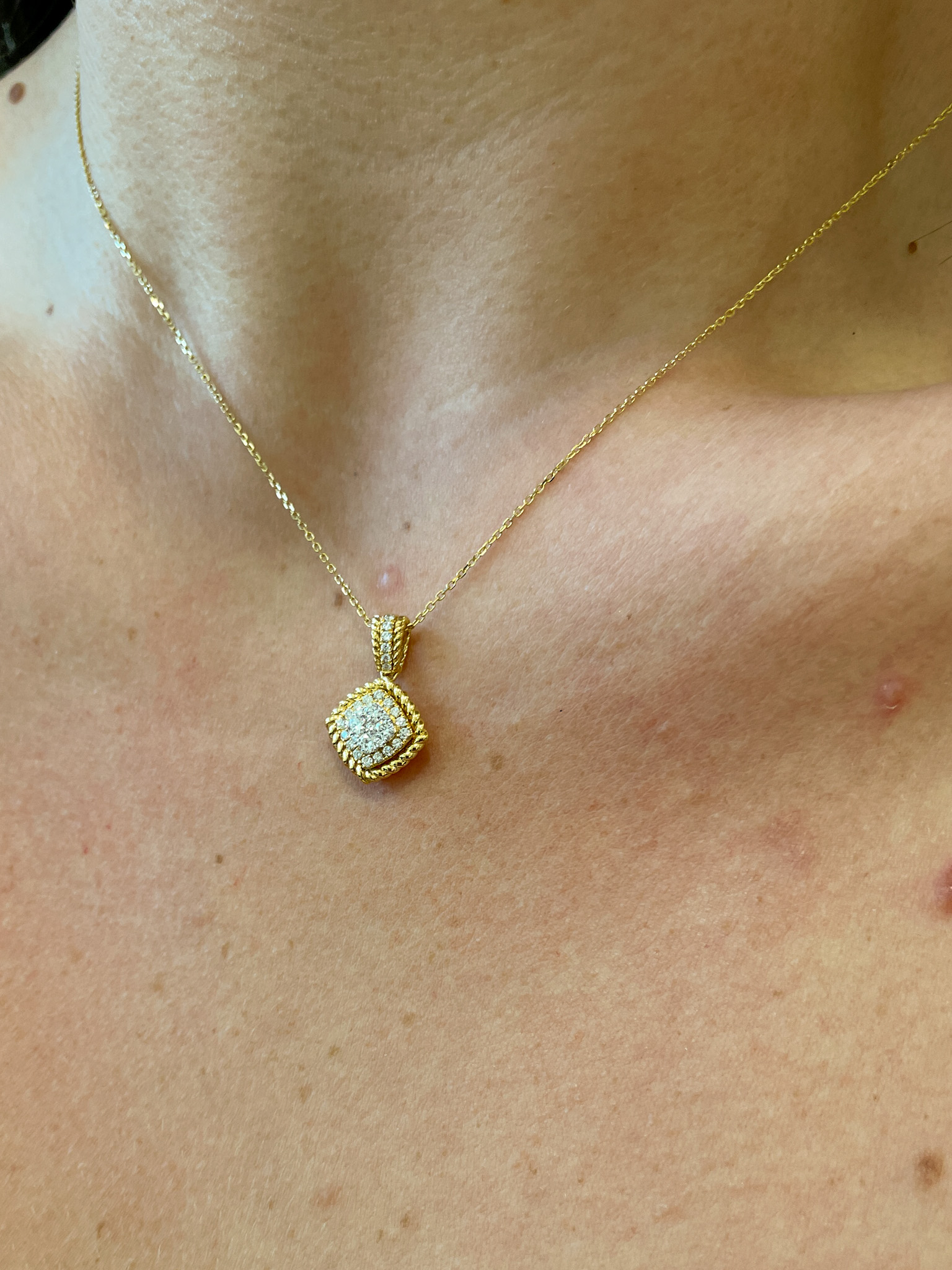 Yellow Gold Diamond Necklace