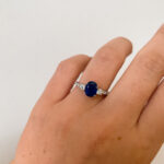 White Gold Sapphire and Diamond Ring