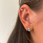 White Gold Aquamarine and Diamond Halo Stud Earrings