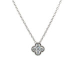White Gold Quatrefoil Diamond Necklace