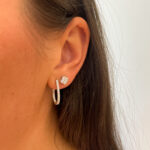 White Gold Diamond In-and-Out Hoop Earrings