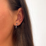 White Gold Sapphire and Diamond Earrings
