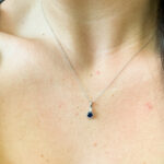 White Gold Sapphire and Diamond Necklace