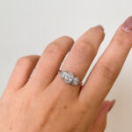 White Gold Three-Stone Diamond Fashion Ring