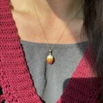 Yellow Gold Pearl, Ombré Tourmaline, & Druzy Necklace