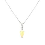 White Gold Opal Necklace
